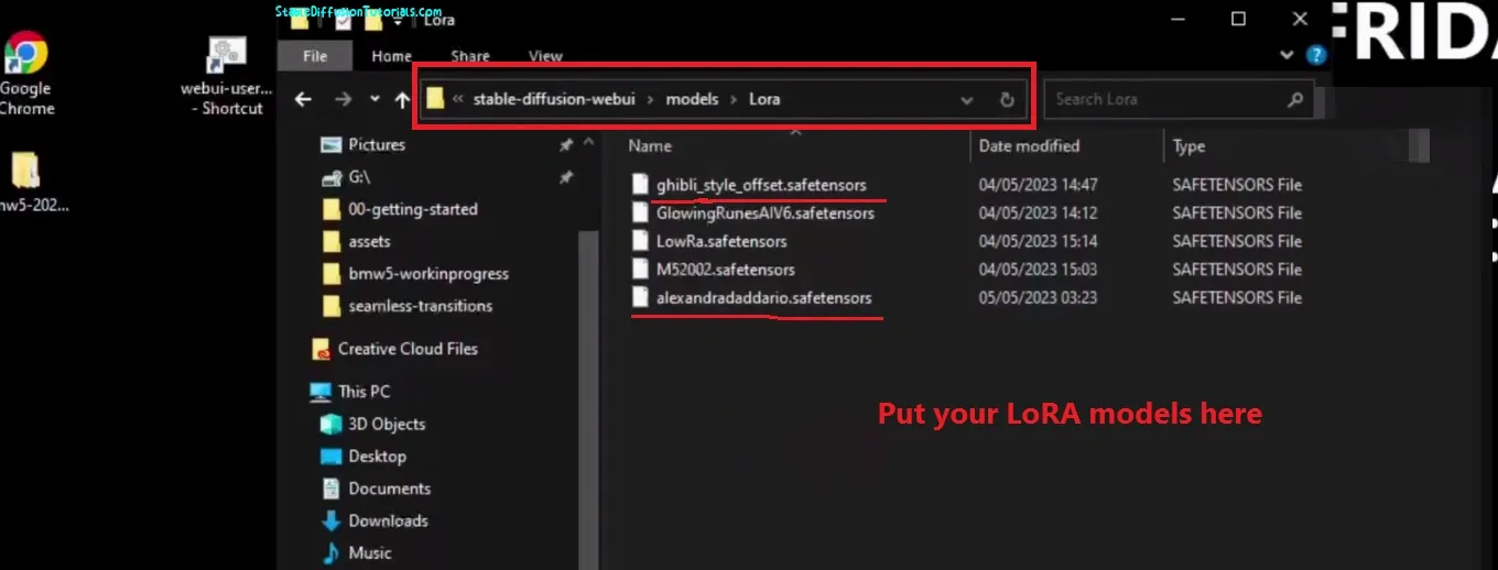 Storing downloaded LoRA models