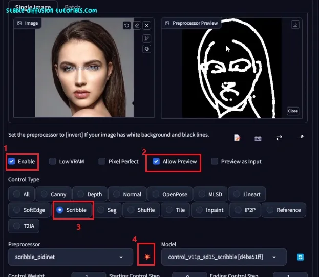 controlnet scribble option