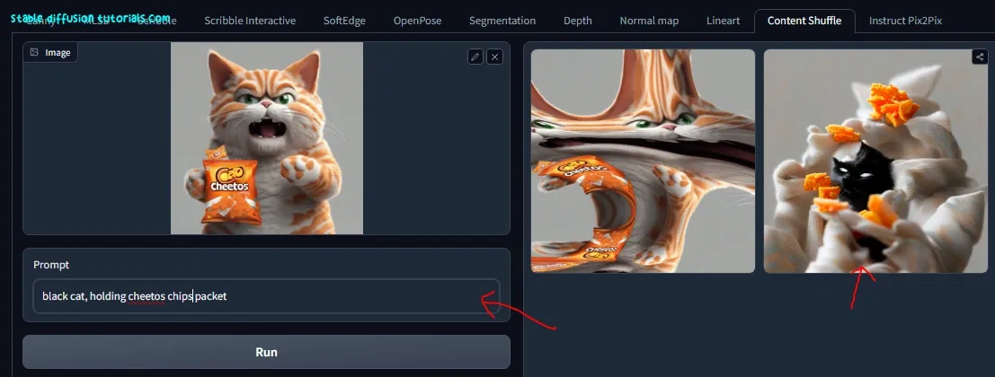 controlnet shuffle option