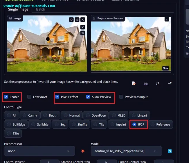 controlnet pix2pix option