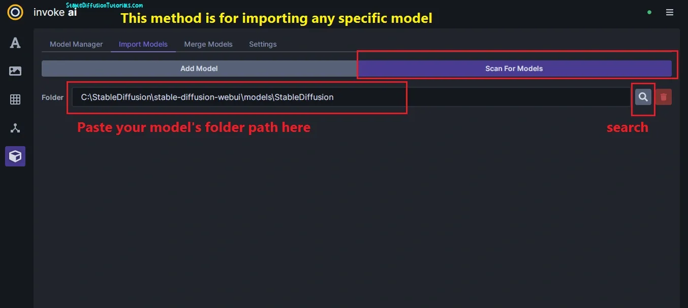 importing specific model checkpoint from folder