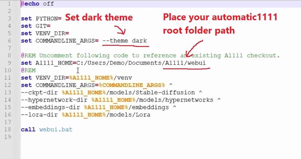 setup web-user.bat file