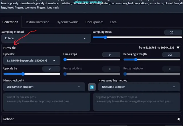 automatic1111 hires fix setup