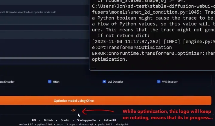 optimization process to check