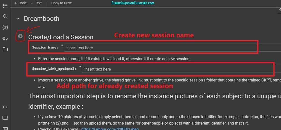 create session