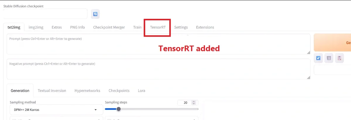 Tensor RT installed