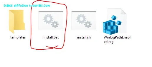 invoke install bat file