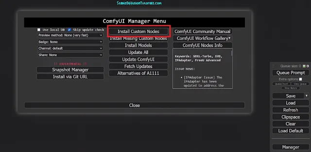 update custom nodes