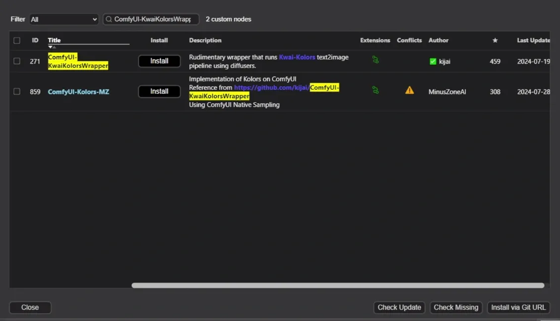 Comfui kolors custom node install