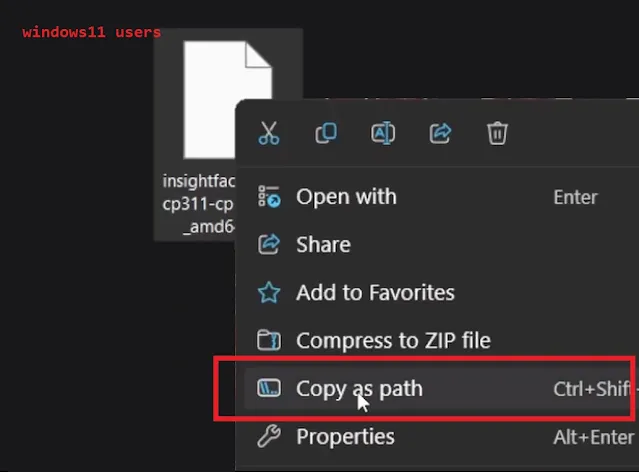 copy file path on windows 11