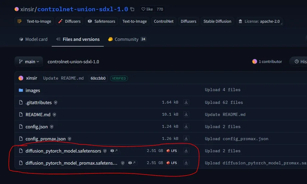 Download Controlnet models from hugging face