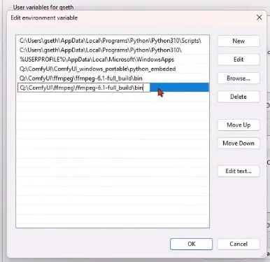 set environment variables