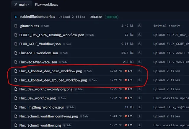 download Flux Kontext workflow