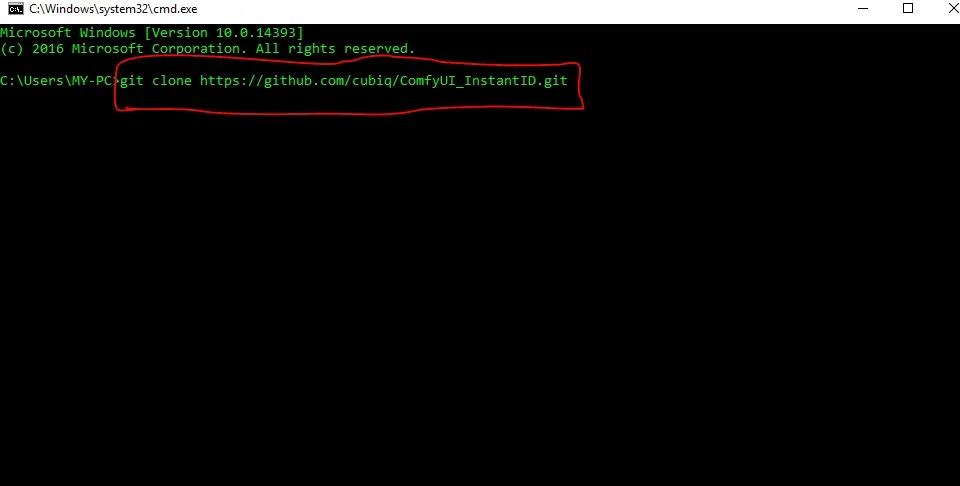 git clone on command prompt