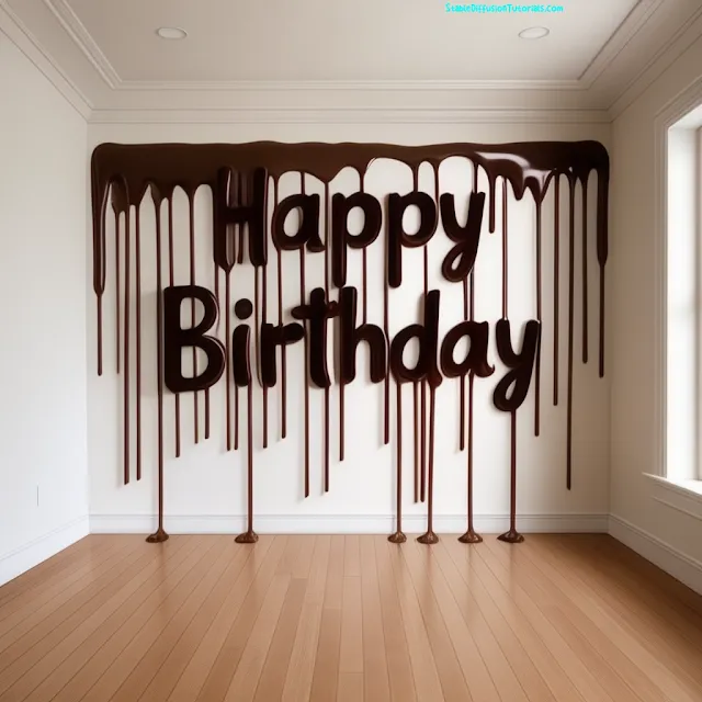 Happy Birthday in typography concept