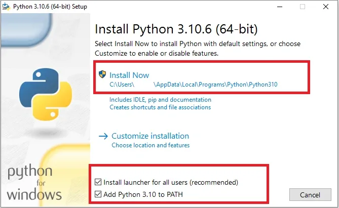 python installing add check to path