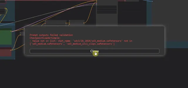 stable diffusion 3 validation error