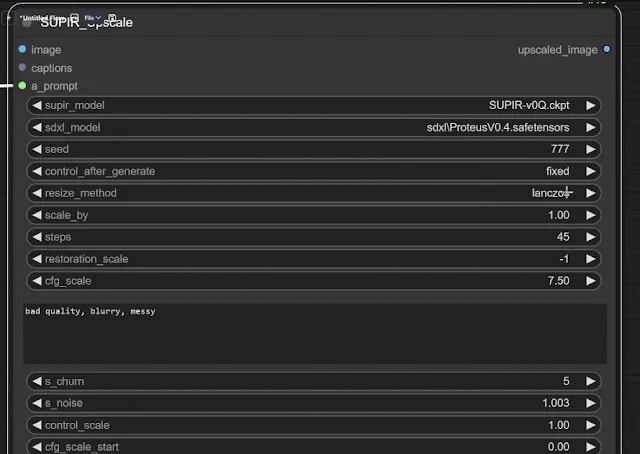 supir scale settings node