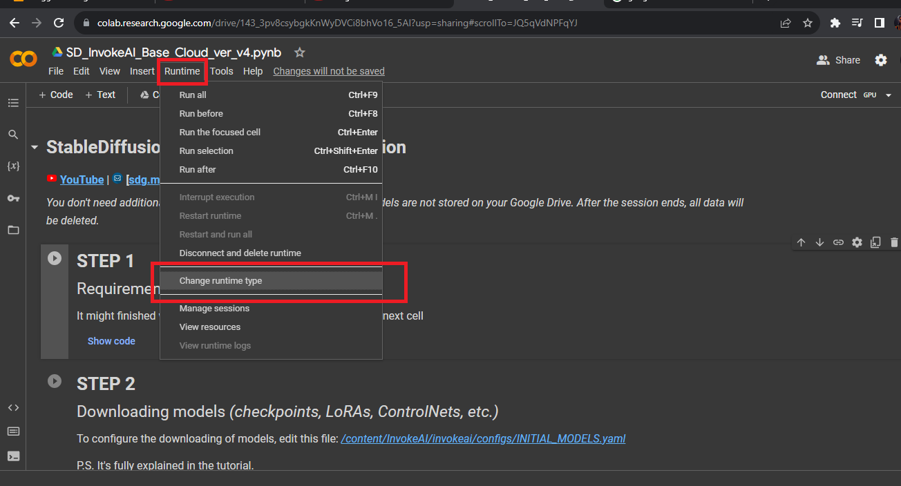 Run Stable Diffusion on Google Colab