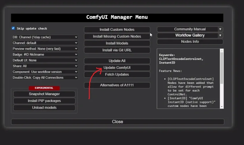 Update ComfyUI